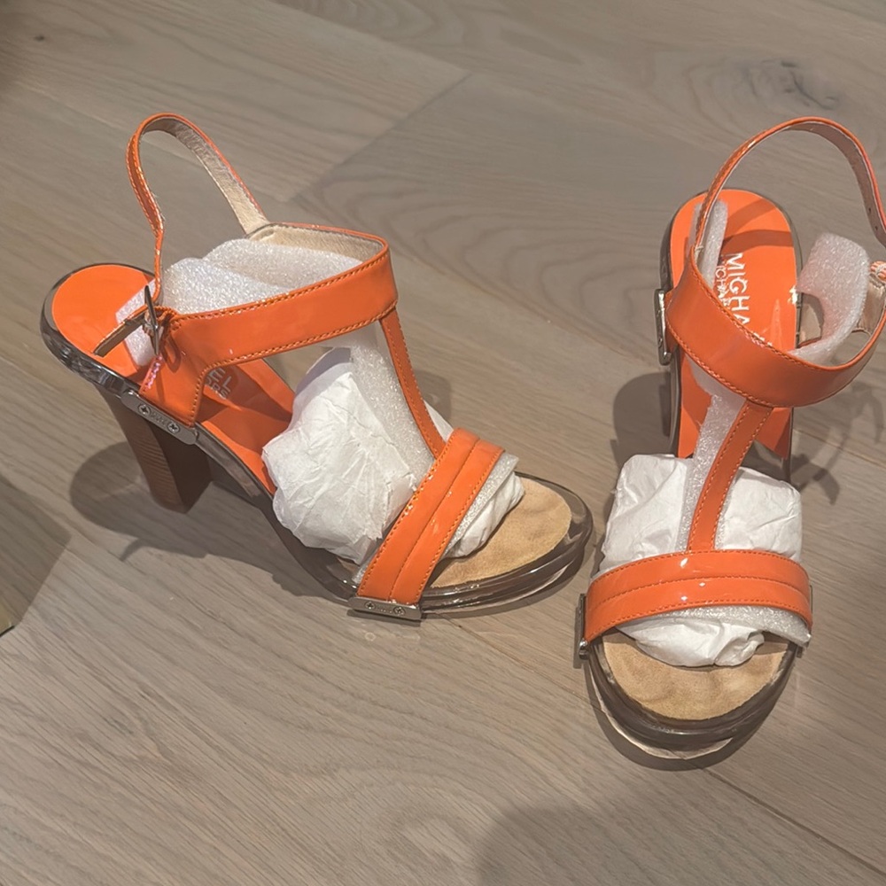MICHAEL Michael Kors Orange Block Heels